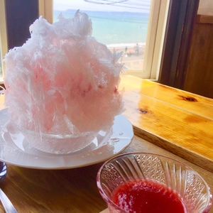 今年の天然氷のかき氷は、無くなり次第終了です。